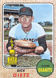 1968 Topps Baseball Cards      104     Dick Dietz